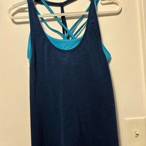 Old Navy Dark Blue and Teal Tank Top